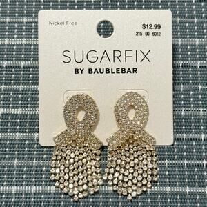 NEW | SUGARFIX by BAUBLEBAR | Elegant Crystal Rhinestone Drop Earrings (RET $13)